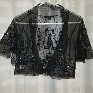 Express Black Sparkly Shawl EUC / Medium